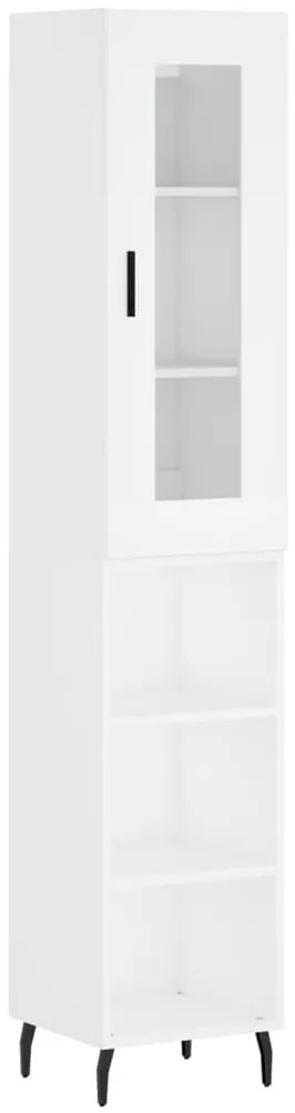 vidaXL Ντουλάπι Λευκό 34,5 x 34 x 180 εκ. από Επεξεργασμένο Ξύλο