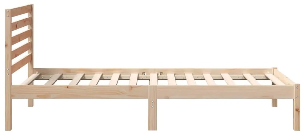 vidaXL Σκελετός Κρεβατιού Καφέ 80 x 200 cm Στερεά ξυλεία πεύκου