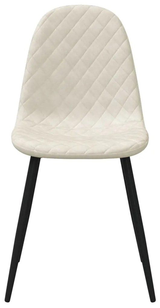 vidaXL Καρέκλες Τραπεζαρίας 4 τεμ. Κρεμ Λευκές Βελούδινες