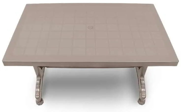 Τραπέζι πολυπροπυλενίου Callan Megapap χρώμα cappuccino 140x80x73εκ.
