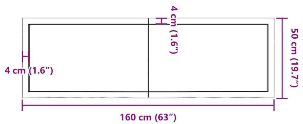 ΠΑΓΚΟΣ ΜΠΑΝΙΟΥ ΑΝ. ΚΑΦΕ 160 X 50 X 4 ΕΚ. ΕΠΕΞΕΡΓ. ΜΑΣΙΦ ΞΥΛΟ 3156157