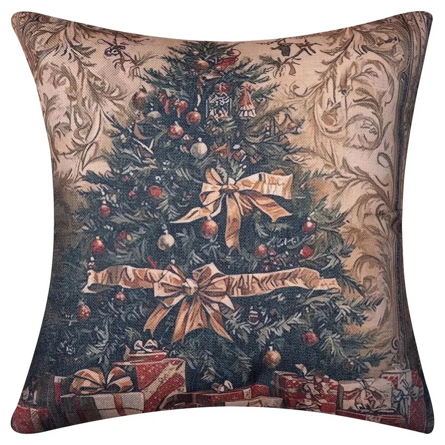 Χριστουγεννιάτικη Μαξιλαροθήκη (45x45) Silk Fashion ks2026-15