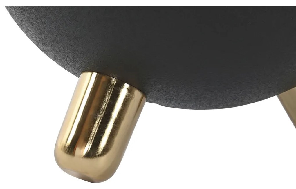 Βοηθητικό Τραπέζι DKD Home Decor Μαύρο Χρυσό Σίδερο 51 x 51 x 44 cm