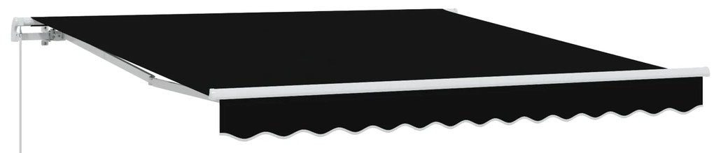 vidaXL Μηχανική Ανασυρόμενη Τέντα Μαύρη 350x250 εκ.