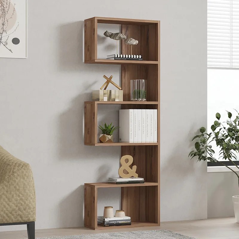 Βιβλιοθήκη Cascade pakoworld σε sonoma απόχρωση 51.8x22x150εκ (1 τεμάχια)