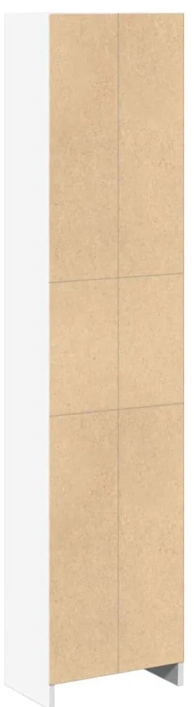 vidaXL Βιβλιοθήκη Λευκή 40x24x176 εκ. από Επεξεργασμένο Ξύλο