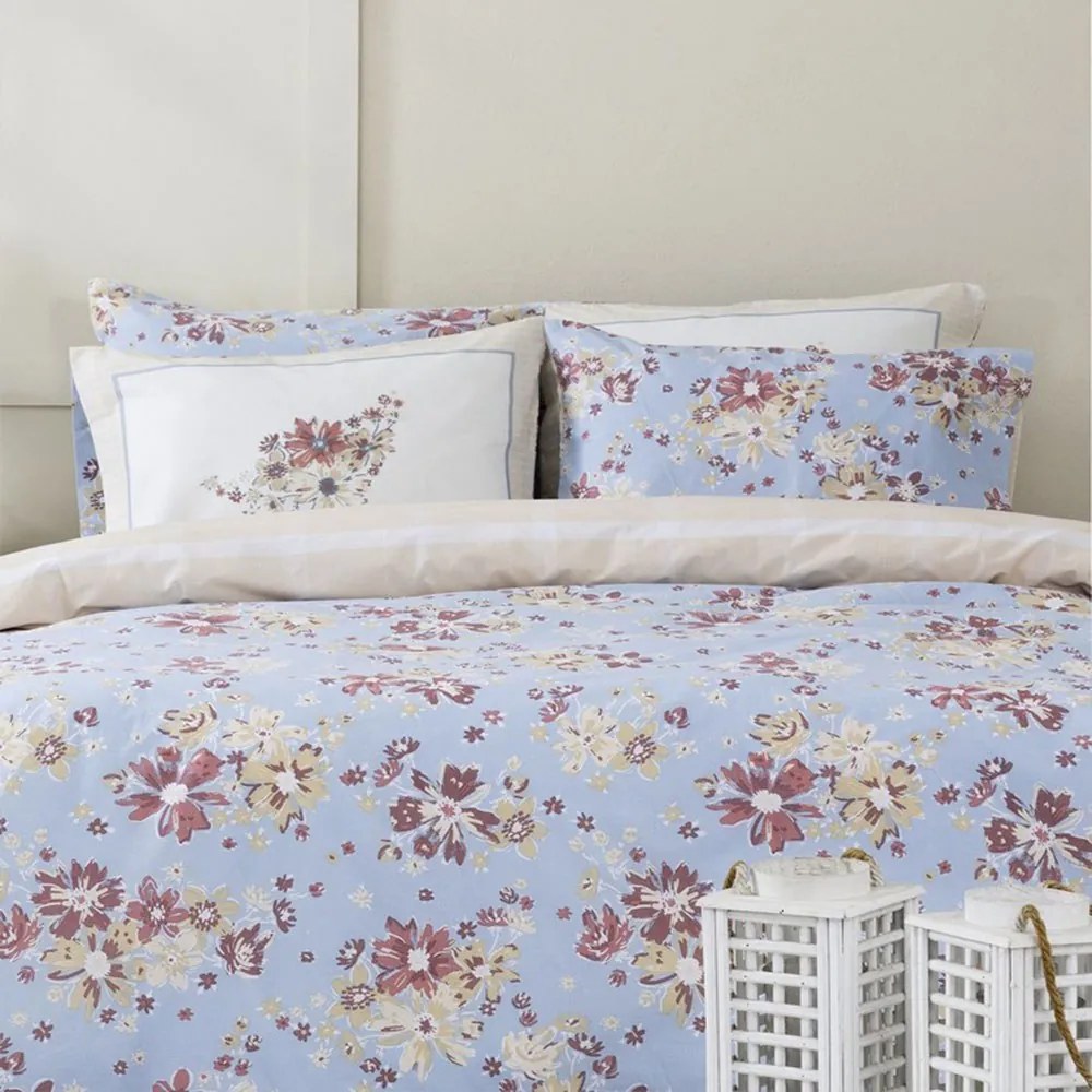 Μαξιλαροθήκες Blume (Σετ 2τμχ) Blue-Multi Nima 52X72 100% Βαμβάκι