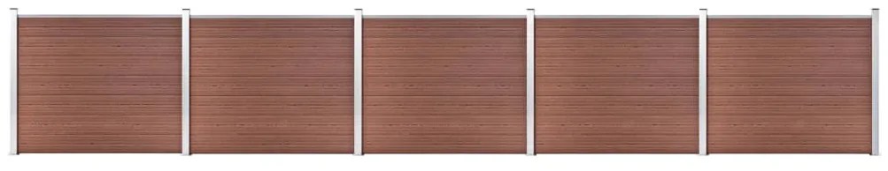 vidaXL Σετ Πάνελ Περίφραξης Καφέ 872 x 146 εκ. από WPC