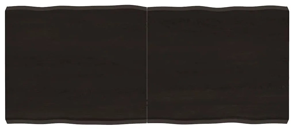 vidaXL Επιφ Τραπεζιού Αν Καφέ 140x60x(2-6)εκ.Ακατέργ. Μασίφ Ξύλο Δρυός