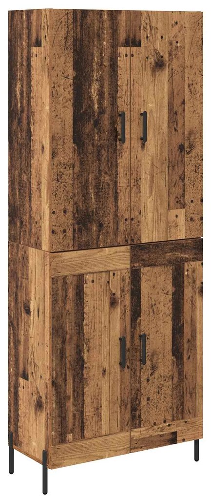 vidaXL Highboard Παλιό Ξύλο 69,5 x 34 x 180 εκ. Επεξεργασμένο ξύλο