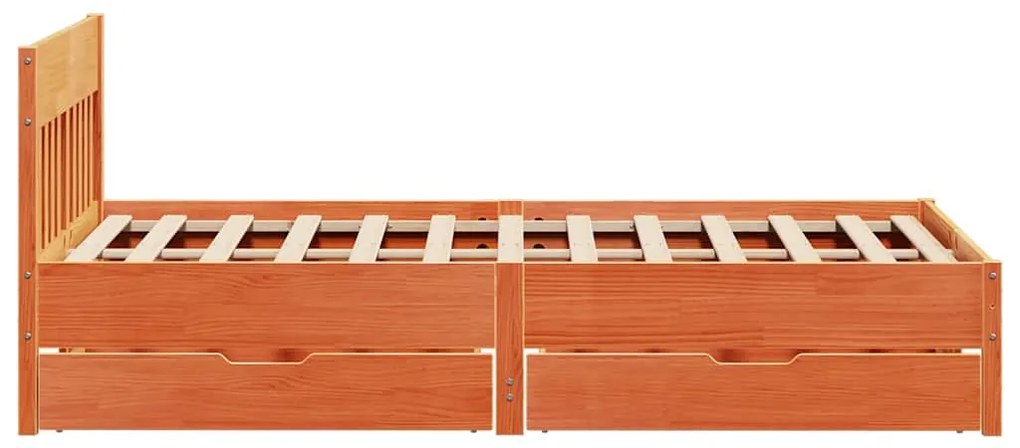 vidaXL Σκελετός Κρεβ. Χωρίς Στρώμα Καφέ Κεριού 120x200 εκ Μασίφ Πεύκο