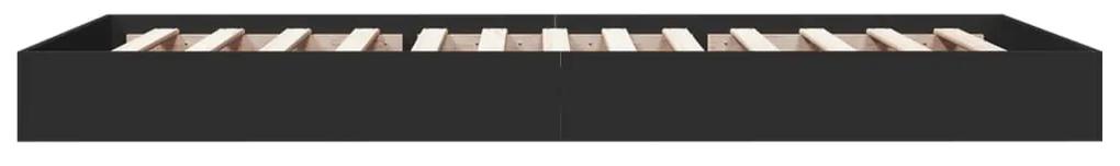 vidaXL Πλαίσιο Κρεβατιού Μαύρο 75 x 190 εκ. από Επεξεργασμένο Ξύλο