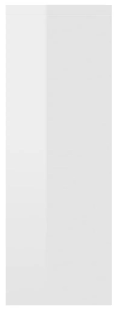 vidaXL Ραφιέρα Τοίχου Γυαλιστερό Λευκό 45,1x16x45,1 εκ. από Επεξ. Ξύλο