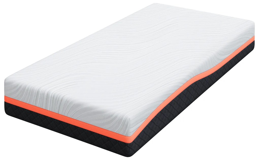 vidaXL Στρώμα Λευκό, Γκρι 90 x 190 cm Pěna