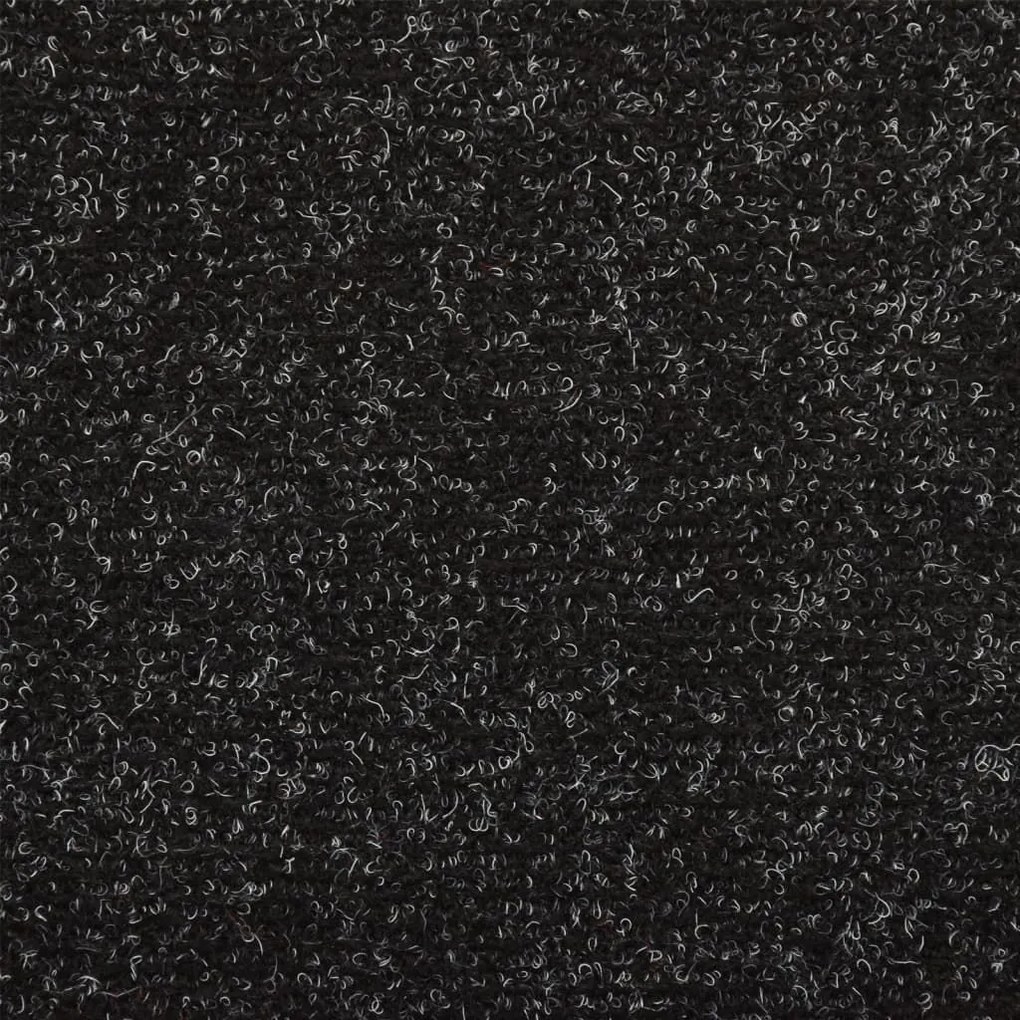 Πατάκια Σκάλας 5 τεμ. Μαύρα 65x21x4 εκ. Βελονιασμένα - Μαύρο
