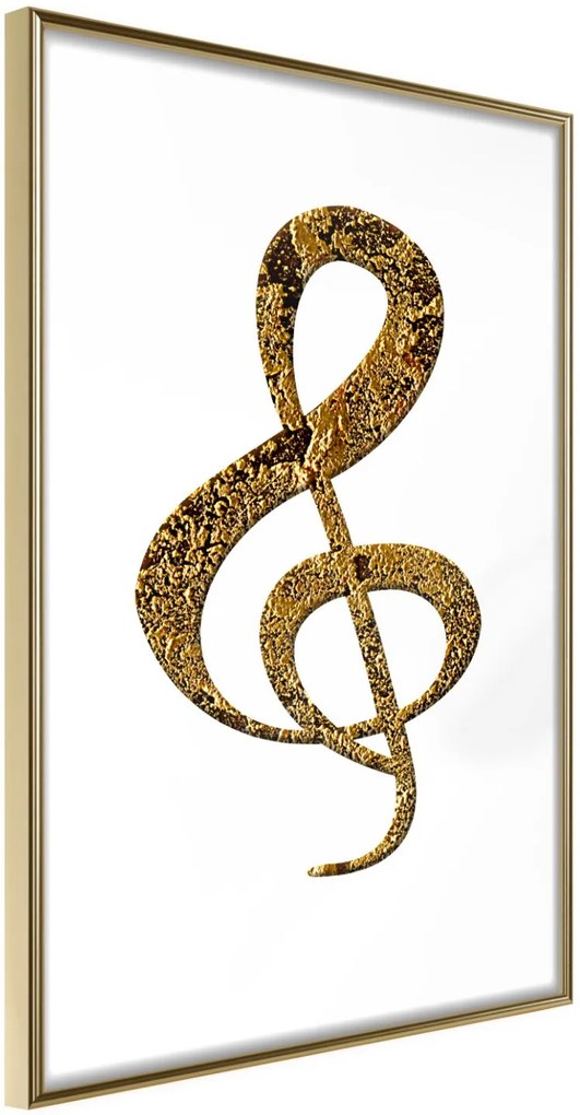 Αφίσα - Golden Treble Clef - 20x30 - Χρυσό - Χωρίς πασπαρτού