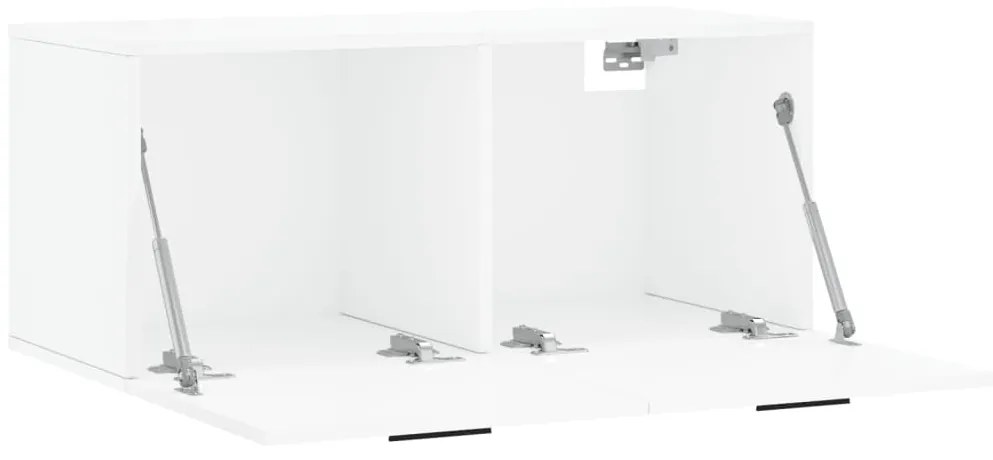 vidaXL Ντουλάπι Τοίχου Γυαλιστερό Λευκό 80x36,5x35 εκ. Επεξεργ. Ξύλο