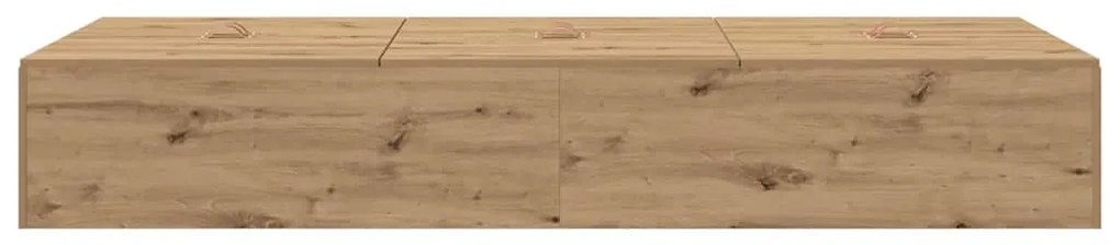 vidaXL Σκελετός Κρεβατιού artisan δρυς 75 x 190 cm Επεξεργασμένο ξύλο
