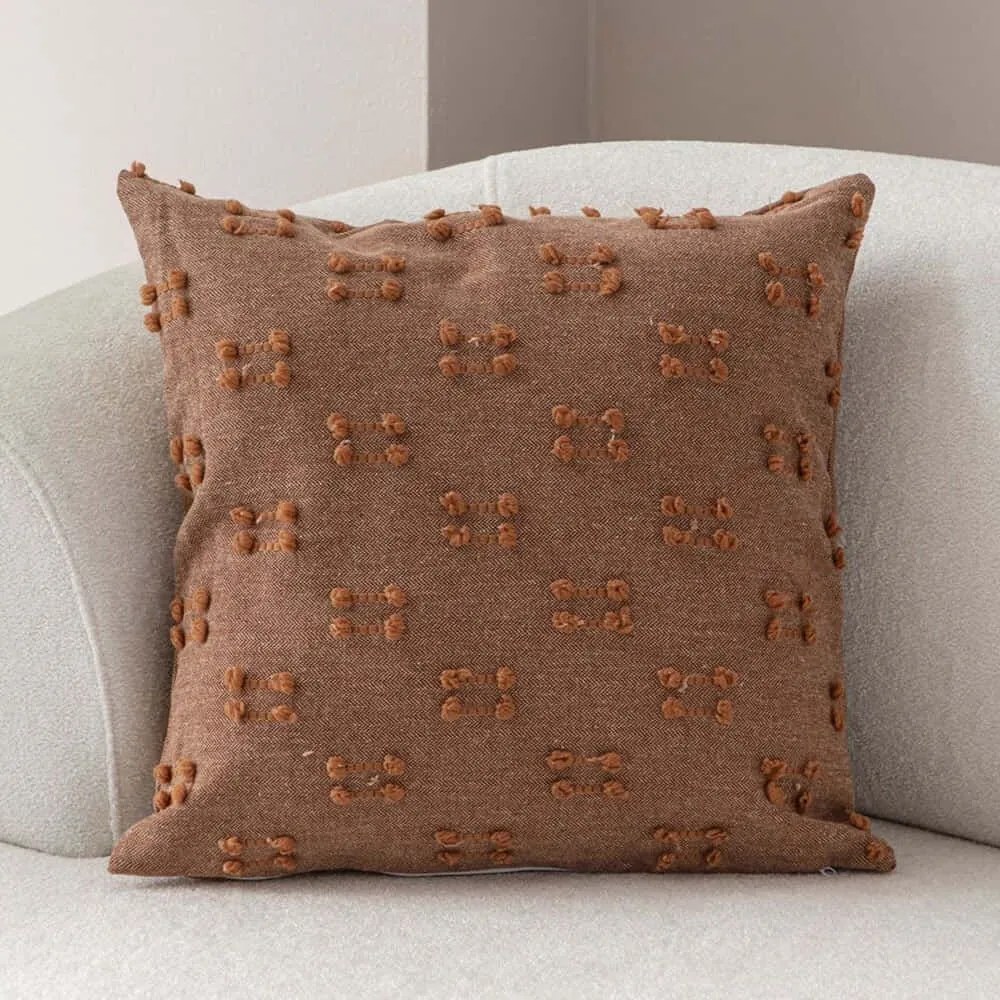 Μαξιλαροθήκη Διακοσμητική Tuffet 881PCR1625 Brown Aberto Design 43X43 Πολυέστερ