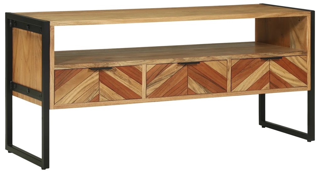 vidaXL Ντουλάπα τηλεόρασης 100x35x50 εκ Μασίφ Ξύλο Ακακίας