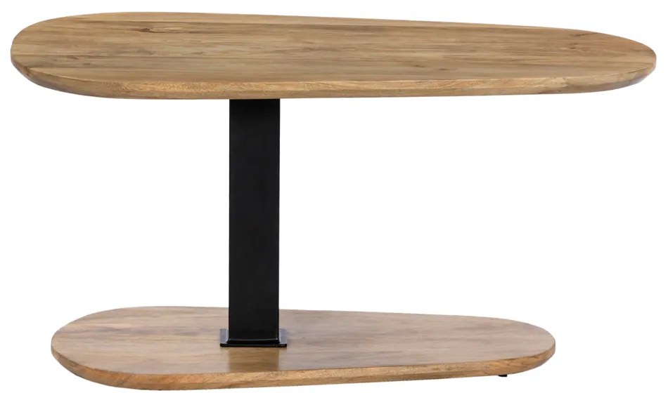 LEVEL COFFEE TABLE ΦΥΣΙΚΟ ΜΑΥΡΟ 95x65xH48cm - 04-1048