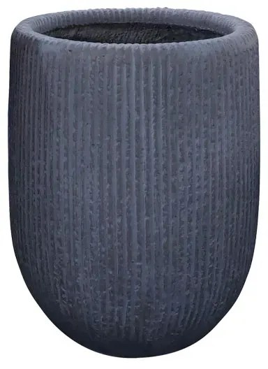 MarHome ΚΑΣΠΩ FIBERCLAY ΣΚ.ΓΚΡΙ ΣΤΡΟΓΓΥΛΟ-ΓΡΑΜΜΩΣΕΙΣ ΚΑΘΕΤΕΣ ΜΕΣΑΙΟ - Φ33x41cm 06-23218-M