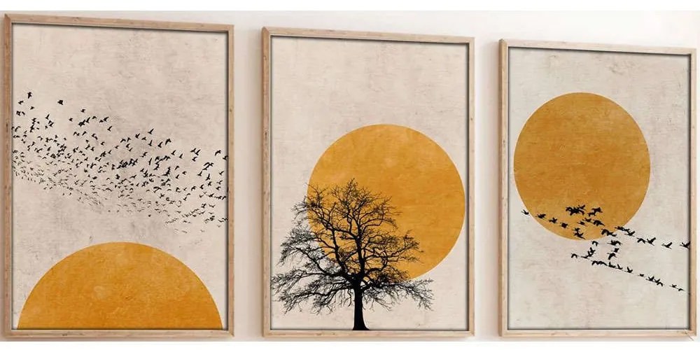 Κάδρα (Σετ 3Τμχ) 693BSE1308 30x40cm Multi Wallity Κάθετοι Mdf, Wood