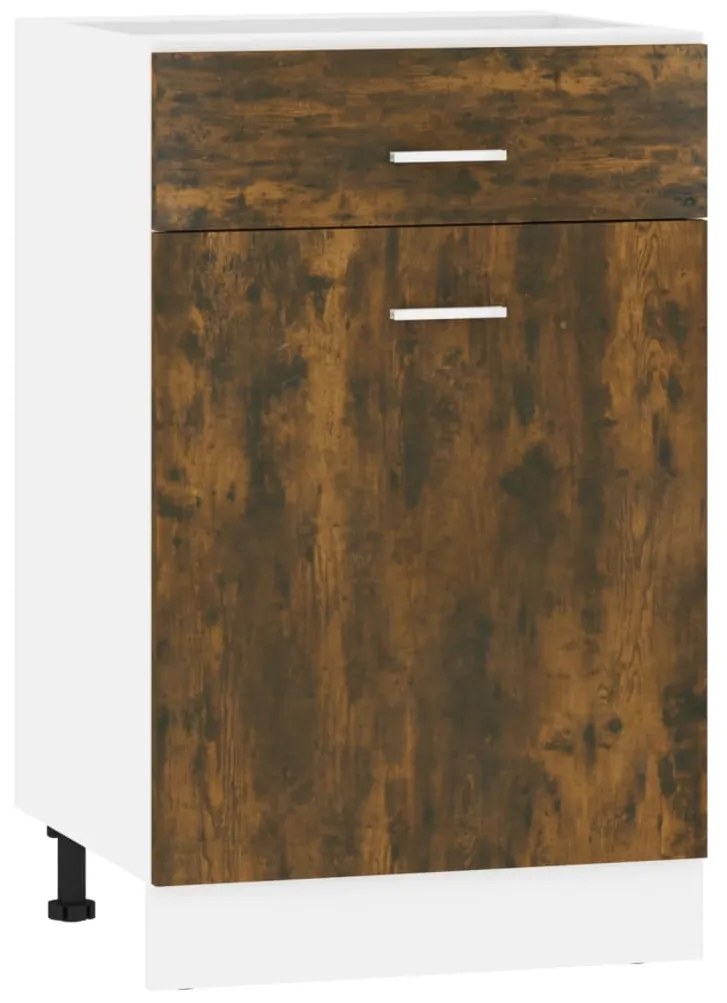 vidaXL Ντουλάπι με Συρτάρια "Lyon" Καπνιστή Δρυς 50x46x81,5 εκ. από Τεχνητό Ξύλο