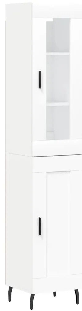 vidaXL Ντουλάπι Λευκό 34,5 x 34 x 180 εκ. από Επεξεργασμένο Ξύλο