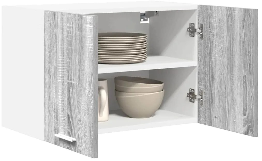 vidaXL Κρεμαστό ντουλάπι 2 pcs Γκρι Σομόνα και Λευκό 60 x 31 x 40 εκ