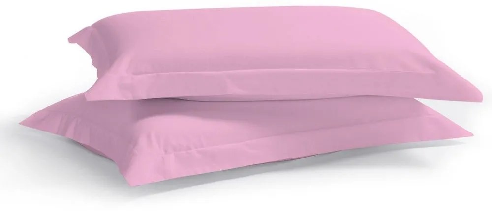Μαξιλαροθήκες Satin Plain (Σετ 2τμχ) Light Pink Aslanis Home 50Χ70 100% Cotton Satin
