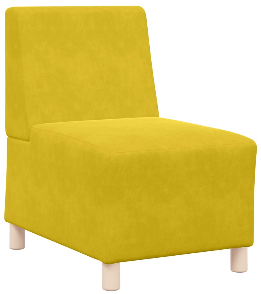 vidaXL Καναπέδες 2 pcs Κίτρινο 55 x 74 x 82 εκ. Βελούδο
