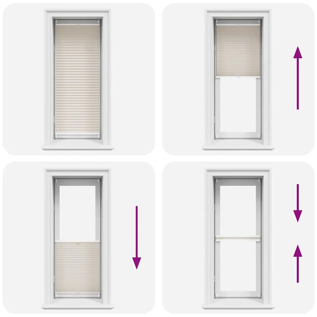 vidaXL Πλισέ ρόλερ σκίασης 50x150cm Κρεμ
