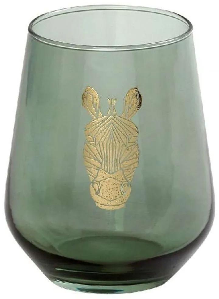 Ποτήρι Ουίσκι Jungle Zebra RAB611K6 8,9x11cm 425ml Green-Gold Espiel Γυαλί