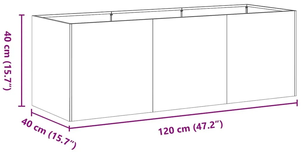 ΖΑΡΝΤΙΝΙΕΡΑ ΛΕΥΚΗ 120X40X40 ΕΚ. ΑΠΟ ΧΑΛΥΒΑ ΨΥΧΡΗΣ ΈΛΑΣΗΣ 860676