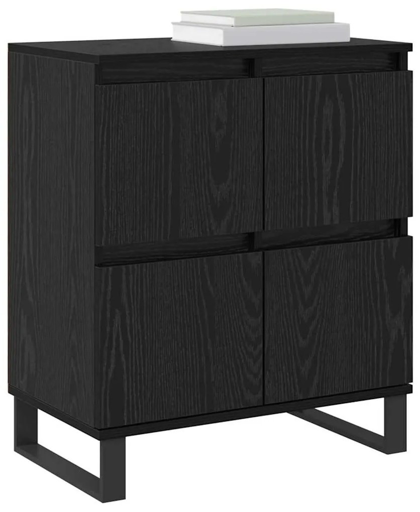 vidaXL Πλαϊνό γραφείο Μαύρο 60 x 35 x 70 cm Επεξεργασμένο ξύλο