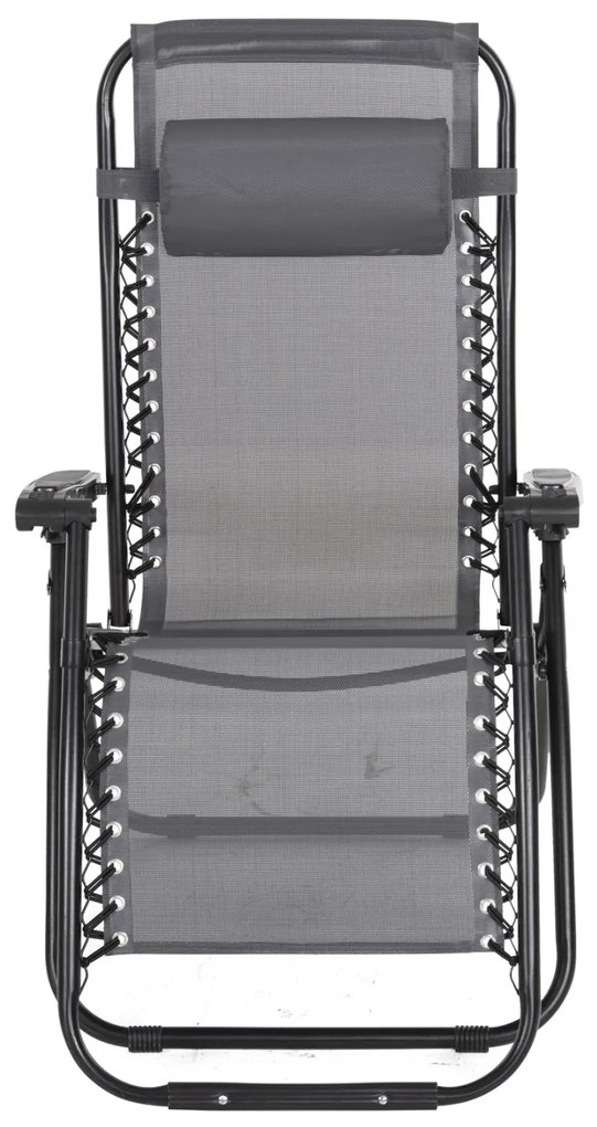 Καρέκλα - Πολυθρόνα COMPANION RELAX C5095.11 Μαύρο Μέταλλο με Γκρί Textiline 67x145x110Υεκ. 2αδα 67x145x110 εκ.