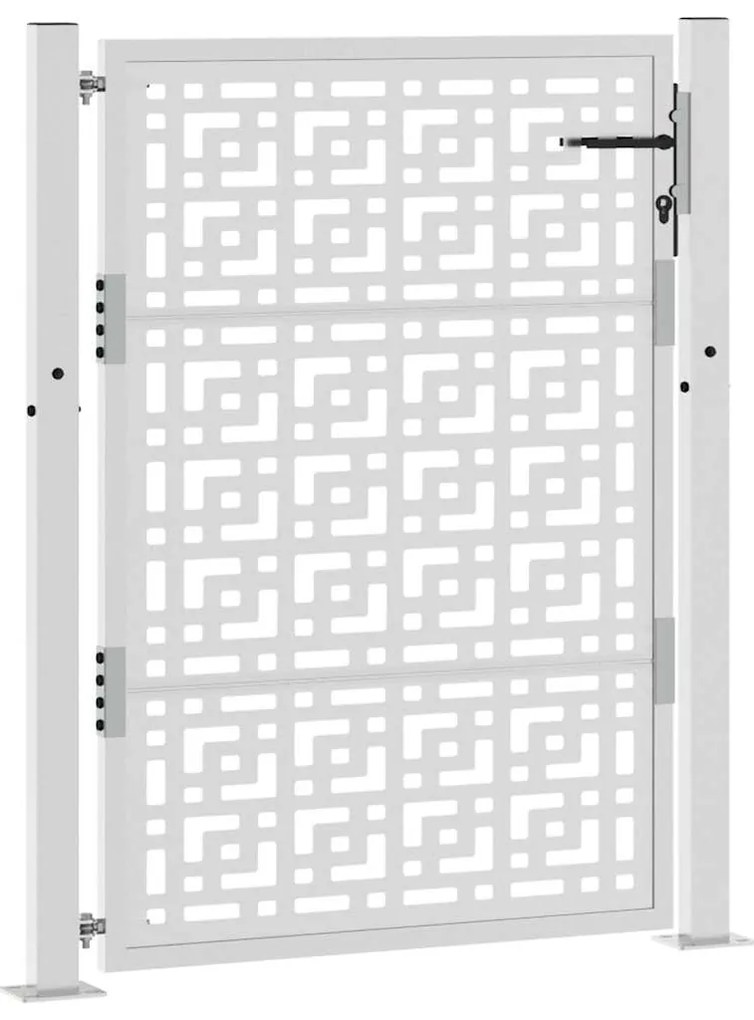 Πύλη κήπου 105x130 cm Σταυρός σχεδιασμού από διαβρωμένο χάλυβα - Καφέ