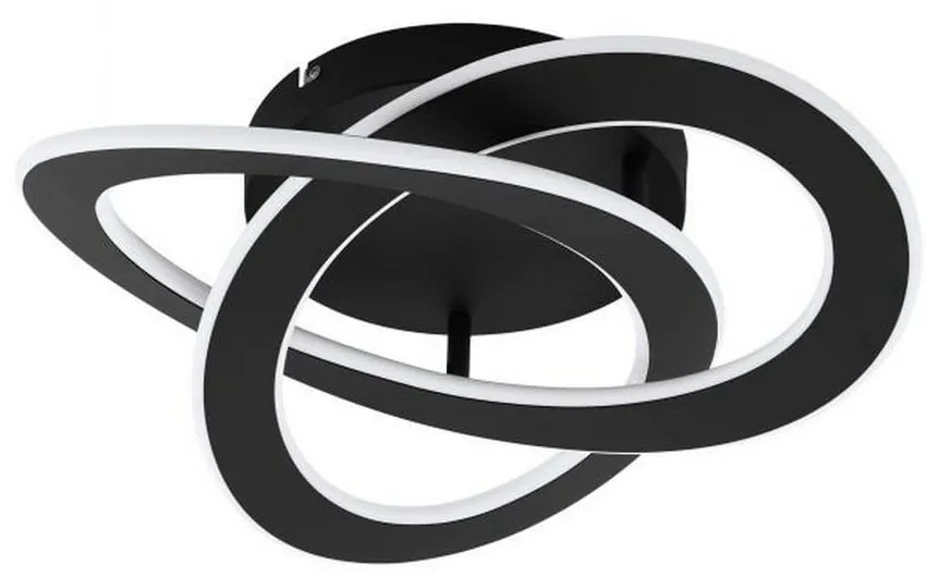 Φωτιστικό Οροφής-Πλαφονιέρα Led Rolimare 99395 4000K Black-White Eglo Aluminium, Plastic