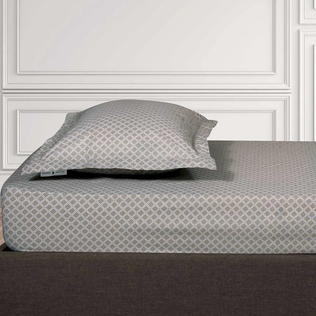 Σεντόνι King Size Επίπεδο (260x280) Greenwich Polo Club Loft Rhombus Μπεζ