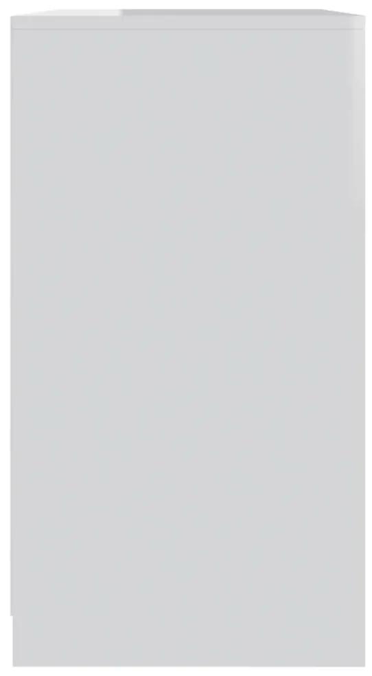 Μπουφές Γυαλιστερός Λευκός 70 x 40,5 x 75 εκ. από Μοριοσανίδα - Λευκό