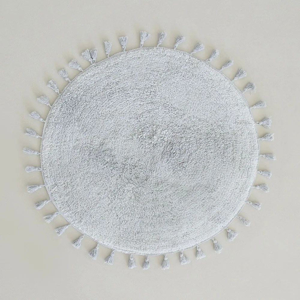 Πατάκι Μπάνιου Fuzzy D90 Grey Nima 90x 90 100% Cotton