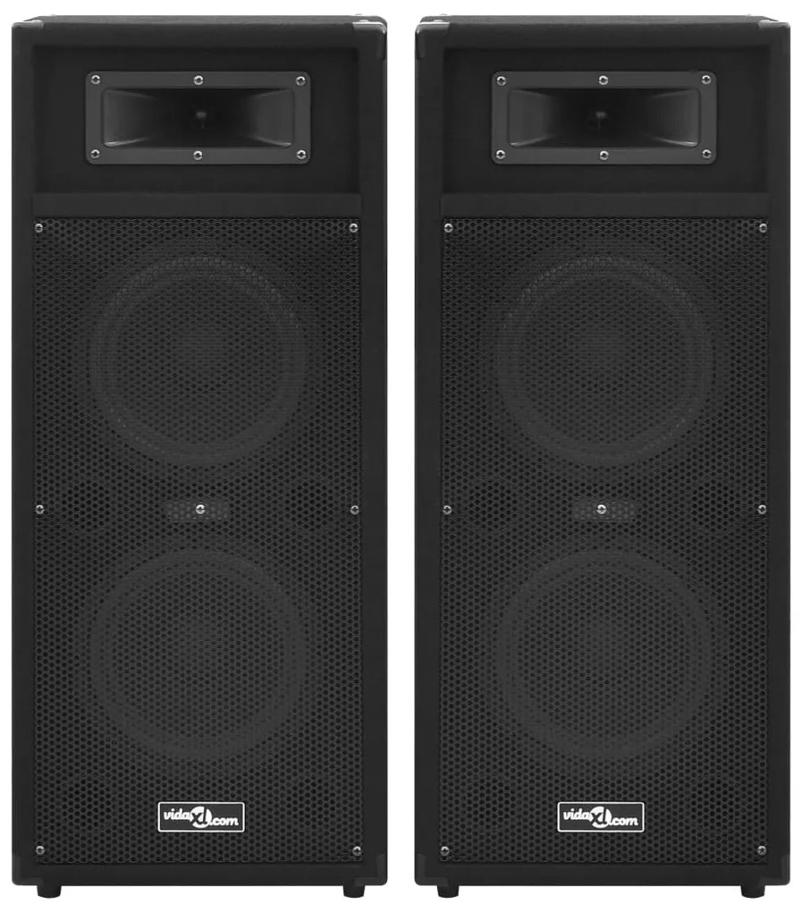 vidaXL Ηχεία Επαγγελματικά Παθητικά Hifi 2 τεμ. Μαύρα 1000 W