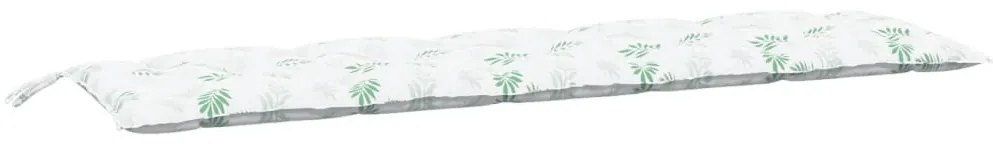 vidaXL Μαξιλάρι Πάγκου Κήπου Σχέδιο Φύλλων 180x50x7 εκ. Ύφασμα Oxford