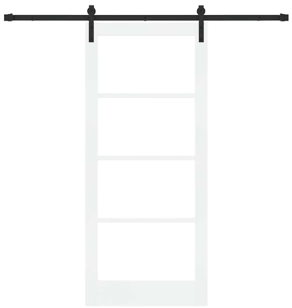 vidaXL Συρόμενη Πόρτα ORKDAL Λευκό 86 x 198.5 cm Μασίφ ξύλο πεύκου
