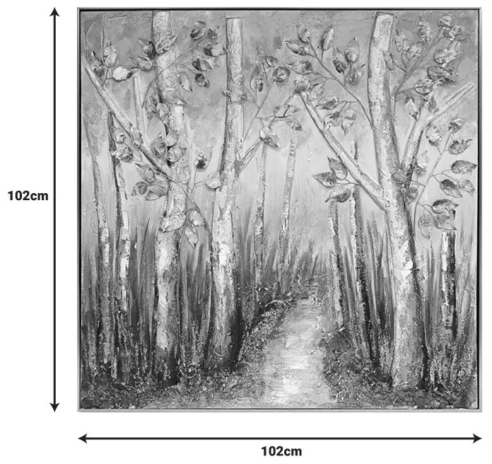 Πίνακας σε καμβά Leambre II Inart 102x4.5x102εκ - 296-000040