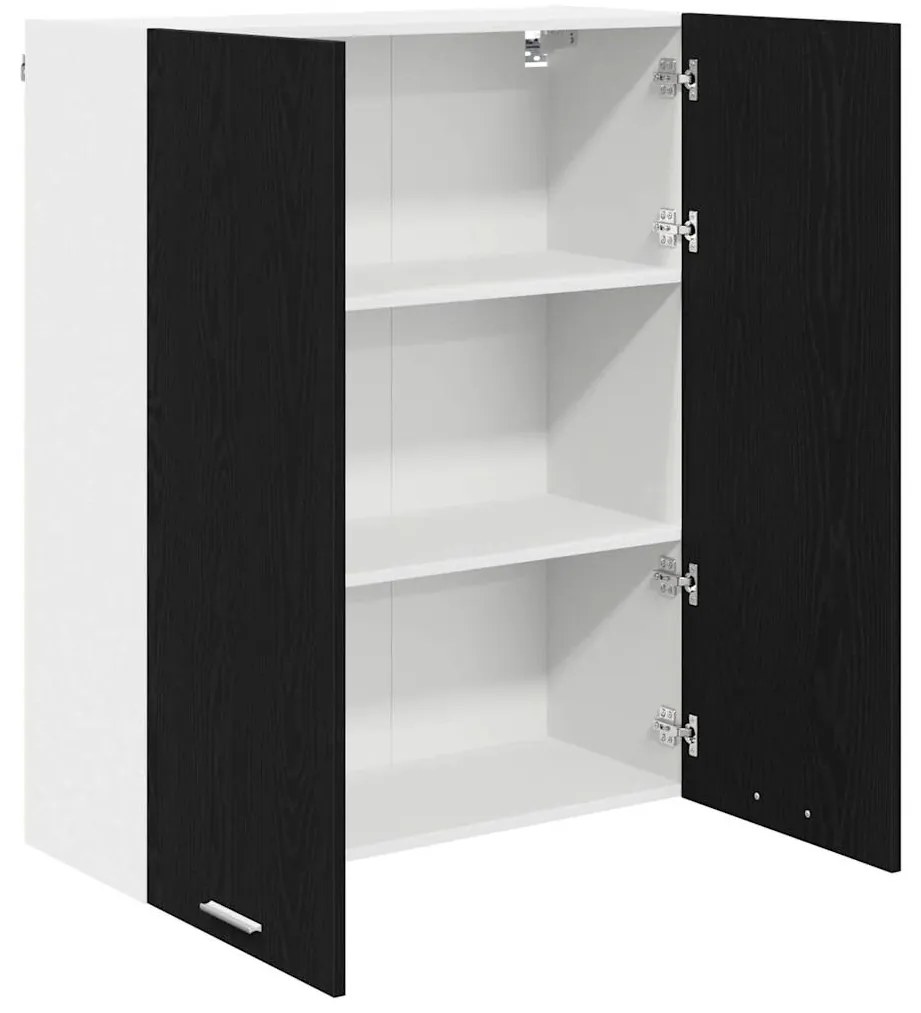 vidaXL Κρεμαστό ντουλάπι με αποθήκευση Μαύρη Οξυά 80 x 31 x 100 εκ.