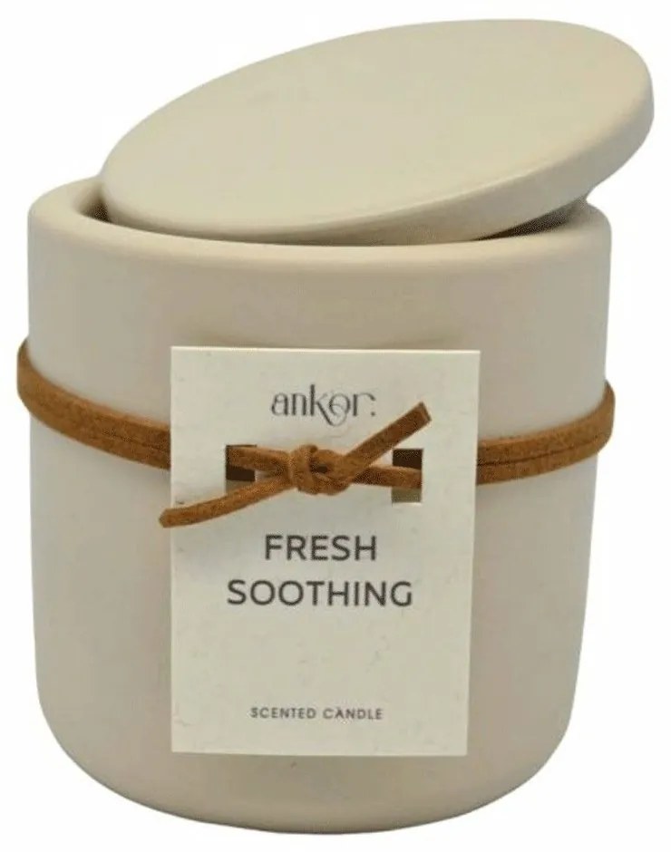 Αρωματικό Κερί Σε Δοχείο Fresh Soothing 833047 7,7x7,7x8cm Beige Ankor Τσιμέντο