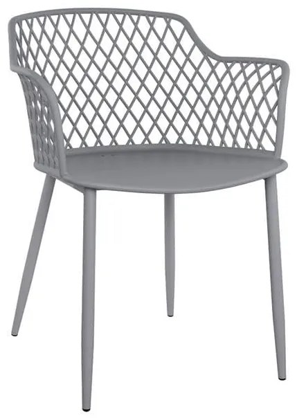 Πολυθρόνα Jocelyn HM8510.10 Grey 62Χ55,5Χ79Υ εκ. Σετ 4τμχ Metal, Polypropylene