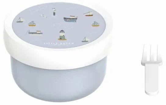 Φαγητοδοχείο Με Καπάκι + Πιρούνι (Σετ) Little Dutch Sailors Bay MEP107430065244
